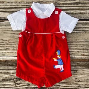 Vintage Lollipop Originals Nutcracker Holiday Outfit 24M | Boys Christmas Set